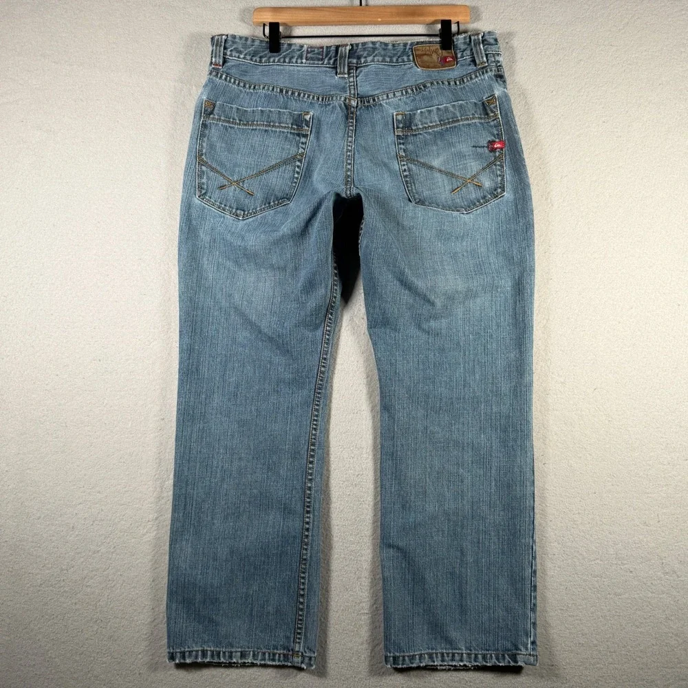 Quiksilver QuikJean Regular Fit Blue Denim Jeans Mens 36x28 FQSD1035S